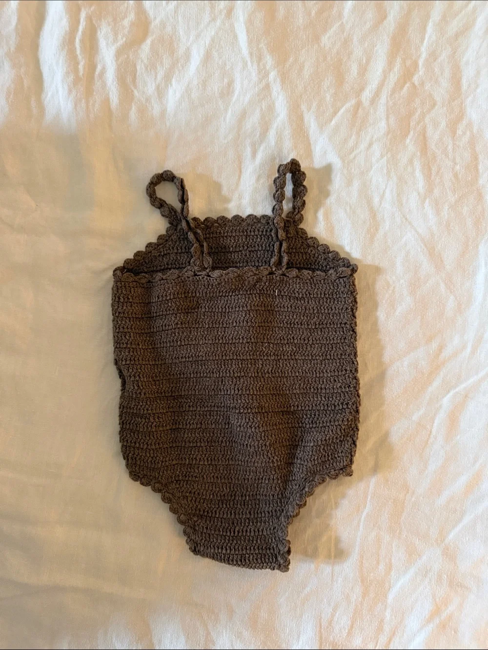 Kids Crochet One-Piece in Brown